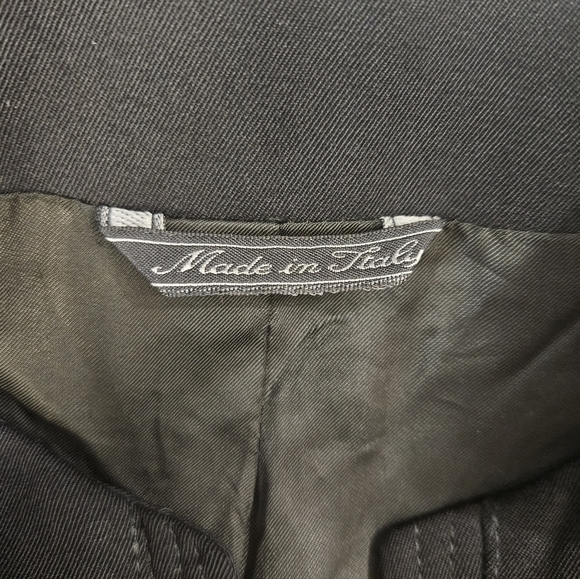 Gianni Versace Zipper Black Wool Blazer Jacket - Picture 4 of 9